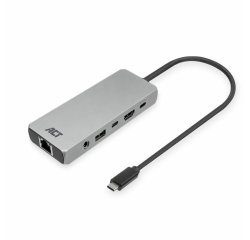 ACT Station d'accueil USB-C 4K / 8K 30Hz pour 1 moniteur HDMI, 2,5 Gigabit ethernet, USB-C 10Gbps, USB-A 10Gbps, audio 3,5mm, PD pass-through