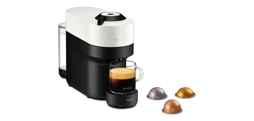 Cafetière à capsule Krups VERTUO POP BLANCHE YY4889FD BLANC COCO