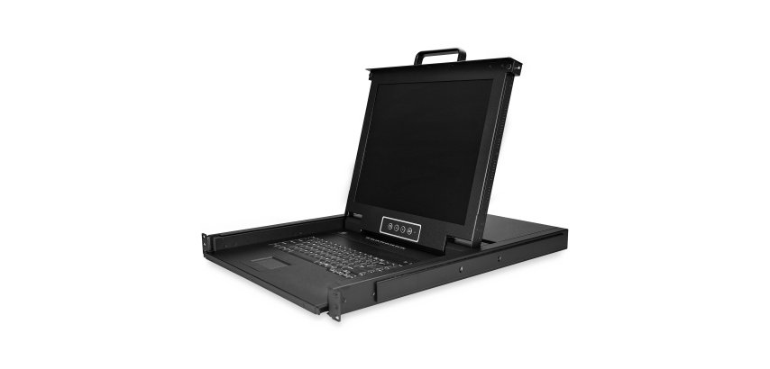 StarTech.com Console KVM à Montage Rack 8 Ports avec Câbles de 1,8m - Switch KVM Intégré avec Écran LCD 17" - Tiroir KVM LCD 1U Complet - KVM OSD - Durable 50,000 MTBF - Support USB + VGA - Clavier QWERTY