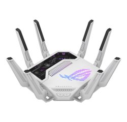 ASUS ROG Rapture GT-BE19000AI router wireless 10 Gigabit Ethernet Tri-band (2,4 GHz/5 GHz/6 GHz) Bianco