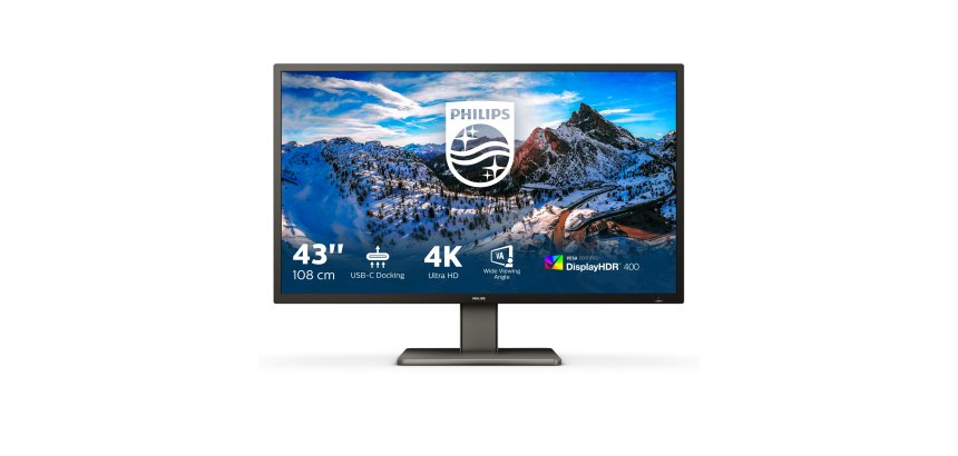 Philips P Line 439P1/00 écran plat de PC 108 cm (42.5") 3840 x 2160 pixels 4K Ultra HD LCD Noir