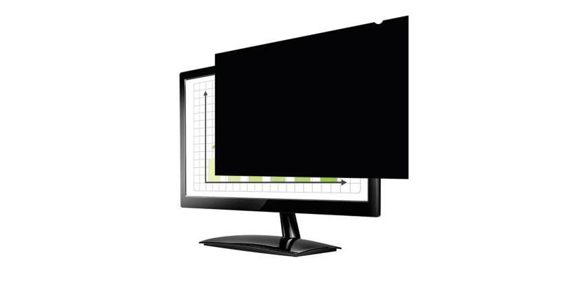 Filtre confidentialité fellowes privascreen 24\" grand écran protection maximale portable réversible 521x327mm