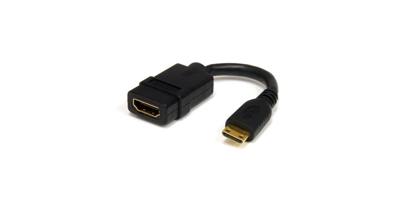 StarTech.com Adaptador de 12,5cm Mini HDMI a HDMI - HDMI de Alta Velocidad 4K - Convertidor 4K 30Hz Ultra HD - HDMI 1.4 - Conectores Chapados en Oro - Mini HDMI UHD 4K - Negro