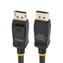 startechcom cable displayport 12 4k 60hz de 2m - cable dp uhd con pestillos - con certificacian vesa - cable para monitor displayport - paquete de 10