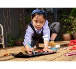 Crayon multi-talents woody 3 en 1, rond, cyan