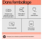 HP Chargeur pour ordinateur portable 65 W GaN USB-C