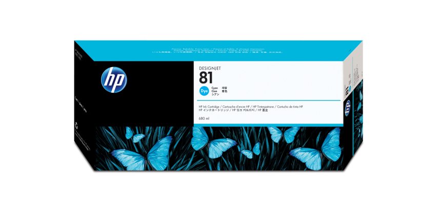 HP 81 cartouche d'encre cyan 680 ml