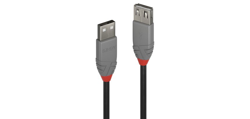 Lindy Rallonge USB 2.0 type A, Anthra Line, 3m