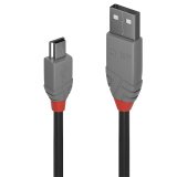 Lindy 36724 cable USB USB 2.0 3 m USB A Mini-USB B Negro