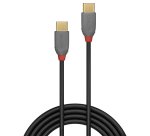 Lindy Câble USB 2.0 Type C de 1m, PD 60W, Anthra Line