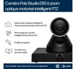 HP Poly Caméra intelligente Poly Studio E60 4K MPTZ avec zoom optique 12x