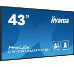 iiyama LH4365UHSB-B1 Écran d'affichage dynamique En forme de kiosk 108 cm (42.5") LED Wifi 800 cd/m² 4K Ultra HD Noir Intégré dans le processeur Android 11 24/7