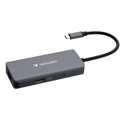 Verbatim USB-C Essentials Multiport Hub 6 ports: RJ45, HDMI, USB-C PD, 3 x USB-A 3.2 Gen 1