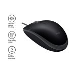 Logitech B110 Silent muis Kantoor Ambidextrous USB Type-A Optisch 1000 DPI
