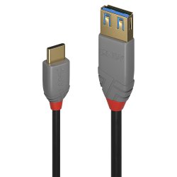 Lindy 36895 cable USB USB 3.2 Gen 2 (3.1 Gen 2) 0,15 m USB C USB A Negro