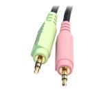 StarTech.com Câble de commutateur KVM DisplayPortUSB 4 en 1 de 1,8 m avec audio et microphone