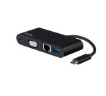 StarTech.com USB C Multiport Adapter - Mini USB-C Dock w/ Single Monitor VGA 1080p Video - 60W Power Delivery Passthrough - USB 3.1 Gen 1 Type-A 5Gbps, Gigabit Ethernet - Docking Station