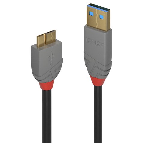 Lindy 36765 câble USB USB 3.2 Gen 1 (3.1 Gen 1) 0,5 m USB A Micro-USB B Noir