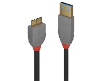 Lindy Câble USB 3.2 Type A vers Micro-B, 5Gbit/s, Anthra Line, 1m