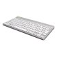 R-Go Tools Clavier ergonomique R-Go Compact Break, clavier compact avec logiciel de pause,AZERTY (FR), Bluetooth, blanc