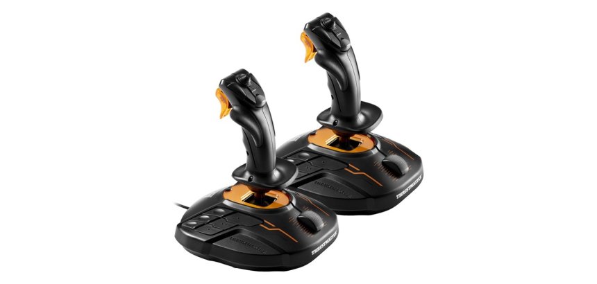 Thrustmaster T.16000M FCS SPACE SIM DUO Black, Orange USB Flightstick Analogue / Digital PC