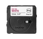 Brother BTAG-232 - Ruban adhésif rouge sur blanc, 12 mm de large, non laminée
