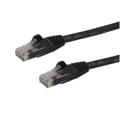 StarTech.com Cat6 Ethernet Cable - 75 ft - Black - Patch Cable - Snagless Cat6 Cable - Long Network Cable - Ethernet Cord - Cat 6 Cable - 75ft (N6PATCH75BK) - patch cable - 22.9 m - black