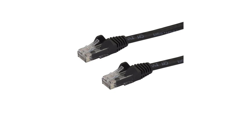 StarTech.com Cat6 Ethernet Cable - 75 ft - Black - Patch Cable - Snagless Cat6 Cable - Long Network Cable - Ethernet Cord - Cat 6 Cable - 75ft (N6PATCH75BK) - Patch-Kabel - 22.9 m - Schwarz