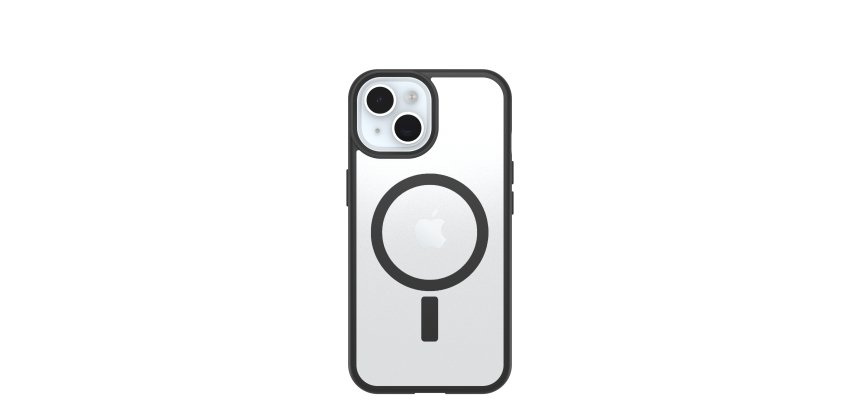 OtterBox React pour MagSafe Series pour Apple iPhone 16e/15/14/13, transparente/noir