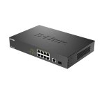 D-Link DGS-1010MP/E commutateur réseau Non-géré L2 Gigabit Ethernet (10/100/1000) Connexion Ethernet, supportant l'alimentation via ce port (PoE) 1U Noir