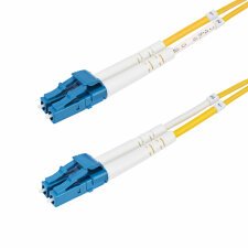 StarTech.com Câble Fibre Optique de 15m Duplex Monomode LC à LC (UPC) OS2, 9/125µm, 100G, Cordon Fibre Optique, Insensible à la Courbure, Faible Perte d'Insertion, Cordon Patch Fibre LSZH