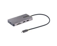 StarTech.com Adaptateur Multiport USB C - Vidéo Double HDMI 4K 60Hz - Hub USB-A 5 Gbps à 2 Ports, 100W Power Delivery Pass-Through, GbE, SD/Micro SD, Station d'Accueil/Mini Dock pour PC Portable, Câble 30cm