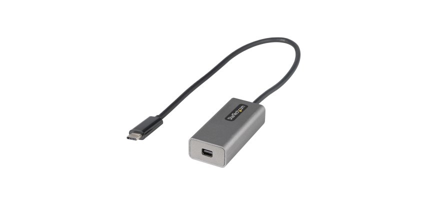 StarTech.com Adaptateur USB C vers Mini DisplayPort - Dongle Adaptateur USB-C vers mDP 4K 60Hz - Moniteur USB Type-C vers Mini DP - Convertisseur Vidéo - Fonctionne avec TB3 - Câble Attaché long de 12" - Version améliorée de CDP2MDP