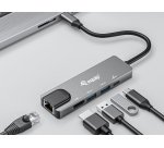 Equip Adattatore multifunzione USB-C 5 in 1, HDMI, LAN Gigabit, USB 3.2 GEN1, USB PD 100W