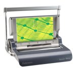 Perforelieuse fellowes quazar wire manuelle 130f perforation facile 15f 80g anneaux métal 14mm a4 410x460x130mm 7,4kg