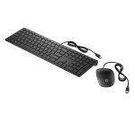 HP PAV WIREDCOMBO KEYBOARD 400 FR clavier Souris incluse Bureau USB Noir
