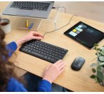 Trust Lyra teclado Oficina USB + RF Wireless + Bluetooth QWERTY Español Negro
