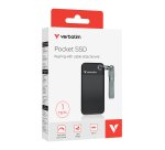 Verbatim Pocket SSD 1 To USB Type-C 3.2 Gen 2 (3.1 Gen 2) Noir, Gris