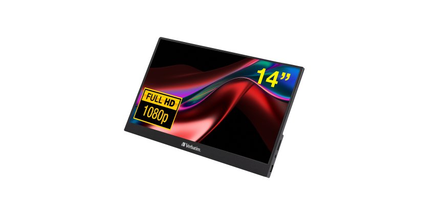 Verbatim 49590 pantalla para PC 35,6 cm (14") 1920 x 1080 Pixeles Full HD LCD Negro