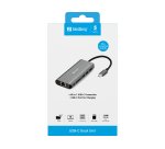 Sandberg USB-C Dock HDMI+LAN+SD+USB,100W