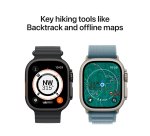 Apple Watch Ultra 3 GPS + Cellular 49mm Natural Titanium Case with Blue/Bright Blue Trail Loop - M/L