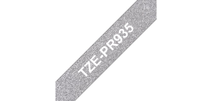 Brother TZE-PR935 label-making tape White on silver