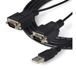 Cable 1,8m USB a 2 Puertos Serie Serial RS232 DB9 Retención del Puerto de Asignación COM