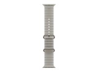 Apple Bracelet Océan gris translucide 49 mm - Finition titane naturel