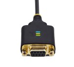 StarTech.com Câble USB vers Null Modem Série de 30cm, COM Retention, FTDI, Câble Adaptateur USB-A vers DB9 RS232, Vis/Écrous DB9 Interchangeables, Windows/macOS/Linux