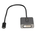 StarTech.com Adaptateur USB C vers DVI - Dongle Adaptateur USB-C vers DVI-D 1920x1200p - Écran/Moniteur USB Type C vers DVI - Convertisseur Vidéo - Compatible Thunderbolt 3 - Câble Attaché de 30,4cm de long - Version Améliorée de CDP2DVI