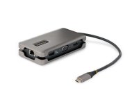 StarTech.com Adaptateur Multiport USB-C - 4K60Hz HDMI/VGA - Hub USB 3 Ports - 100W Power Delivery Pass-Through, GbE, Mini Station d'Accueil/Docking Station avec Chargeur - Adaptateur USB C vers HDMI, Câble de 30cm