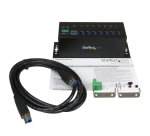StarTech.com 7-Port USB 3.0 Hub (5Gbps) - Metal Industrial USB-A Hub with ESD Protection & 350W Surge Protection - Din Rail, Wall or Desk Mountable - TAA Compliant USB Expander Hub