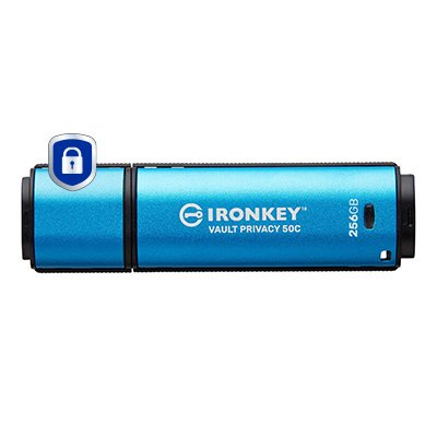 Kingston Technology IronKey 256Go USB-C Vault Privacy 50C chiffrée AES-256, FIPS 197