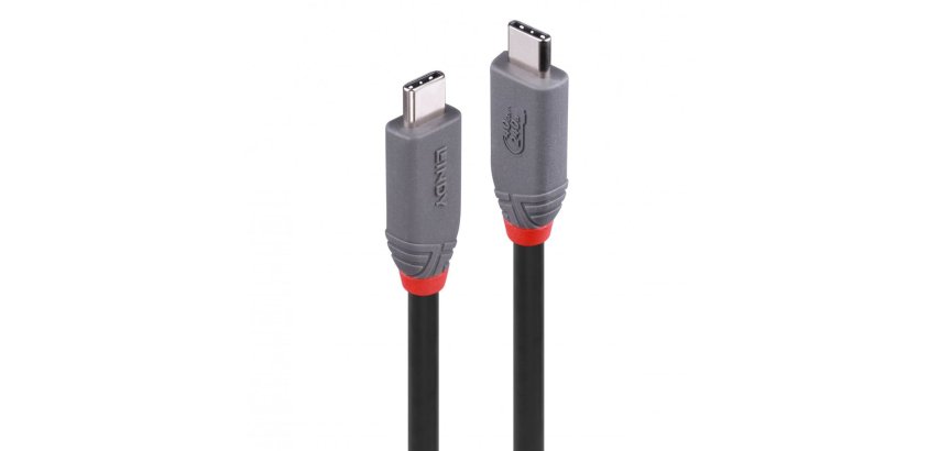 Lindy Câble USB4 Type C de 2m, 40Gbit/s, 240W PD, gamme Anthra